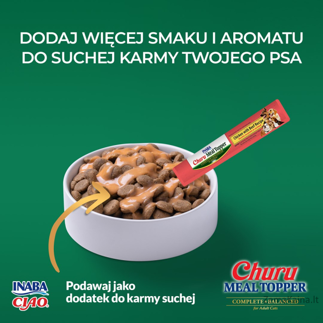 INABA DOG MEALTOPPER CHICKEN BEEF 4x14g 56g 1