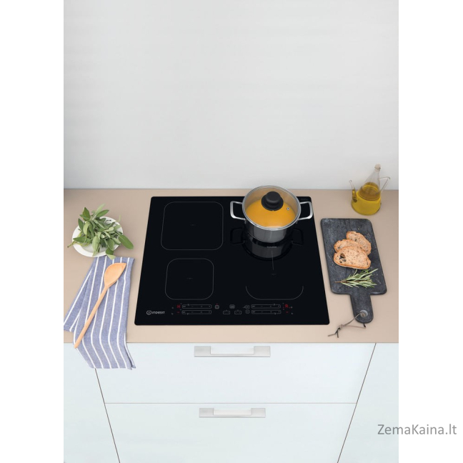 Indesit IB 65B60 NE Juoda Įmontuoti 59 cm Indukcinė viryklė, padalyta į sritis 4 zone(s) 12
