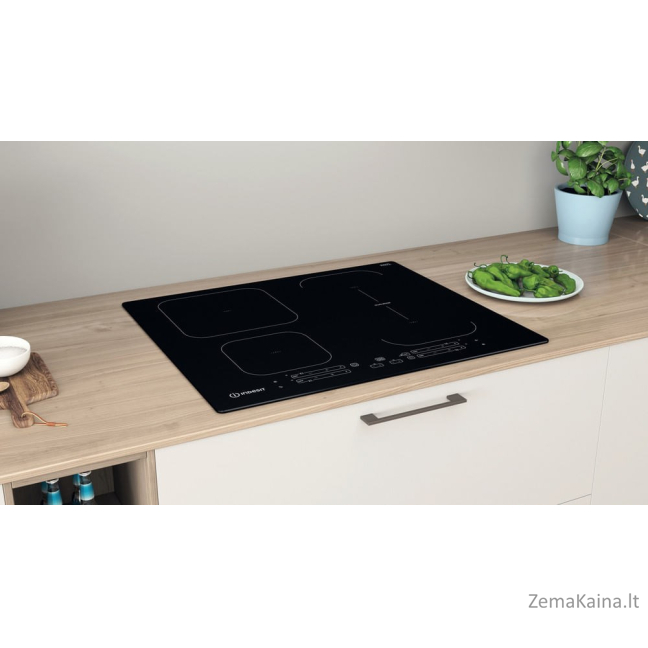 Indesit IB 65B60 NE Juoda Įmontuoti 59 cm Indukcinė viryklė, padalyta į sritis 4 zone(s) 15