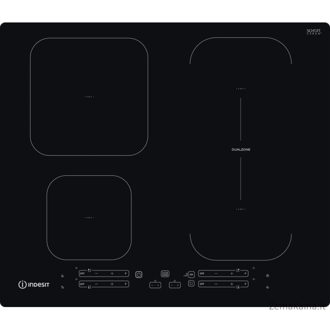Indesit IB 65B60 NE Juoda Įmontuoti 59 cm Indukcinė viryklė, padalyta į sritis 4 zone(s) 18