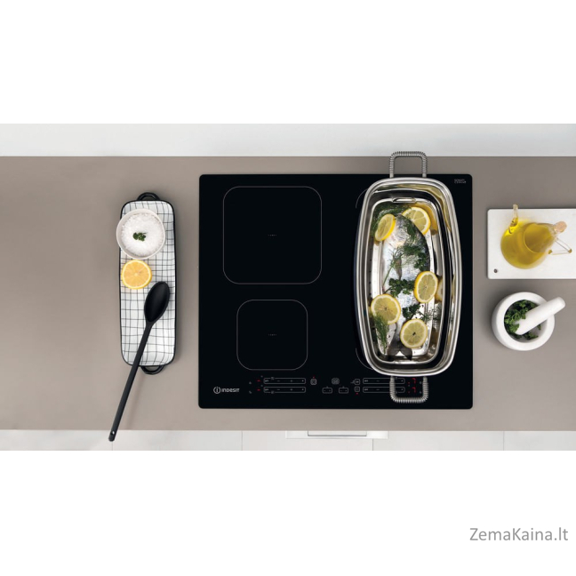 Indesit IB 65B60 NE Juoda Įmontuoti 59 cm Indukcinė viryklė, padalyta į sritis 4 zone(s) 2