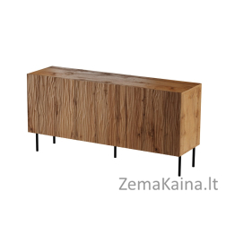 JUNGLE komoda 152x40,5x74,5 ąžuolo wotan + juodos kojos
