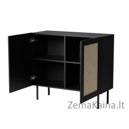 JUTA 2D komoda 100x39,5x90 juoda + linol calabria