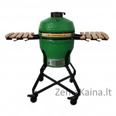 Kamado grilis su priedais Zyle 45 cm, Medium, ZY18KSGRSET, žalias