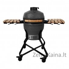 Kamado grilis su priedais Zyle 45 cm, Medium, ZY18KSGYSET, pilkas