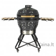 Kamado grilis su priedais Zyle 62 cm, X Large Diamond, ZY24KSGYDISET, pilkas