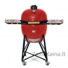 Kamado grilis su priedais Zyle Kamado 69 cm, The King ZY27RDSET, raudonas