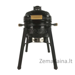 Kamado grilis su priedais Zyle 39,8 cm, Starter, ZY16KSBLSET, juodas