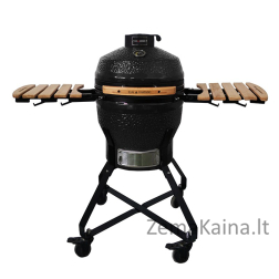 Kamado grilis su priedais Zyle 45 cm, Medium, ZY18KSBLSET, juodas