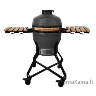 Kamado grilis su priedais Zyle 45 cm, Medium, ZY18KSGYSET, pilkas