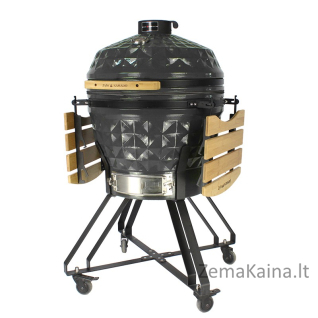 Kamado grilis su priedais Zyle 62 cm, X Large Diamond, ZY24KSGYDISET, pilkas