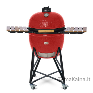 Kamado grilis su priedais Zyle Kamado 69 cm, The King ZY27RDSET, raudonas