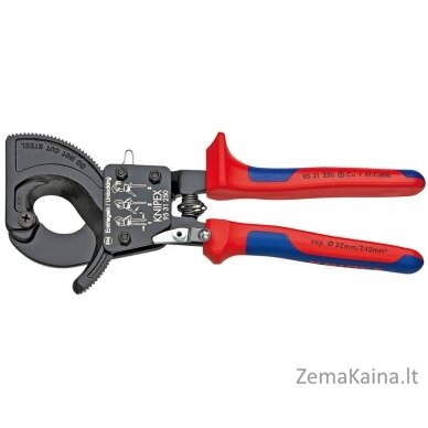 Kabelių kirpimo terkšlinės žirklės D32mm/240mm2, Knipex