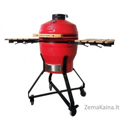 Kamado grilis su priedais Zyle 45 cm, Medium, ZY18KSRDSET, raudonas 3