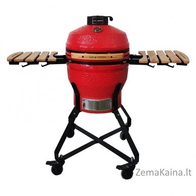 Kamado grilis su priedais Zyle 45 cm, Medium, ZY18KSRDSET, raudonas