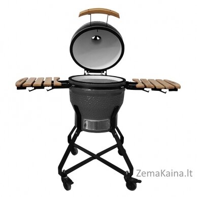 Kamado grilis su priedais Zyle 45 cm, Medium, ZY18KSGYSET, pilkas 2