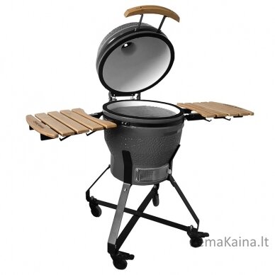 Kamado grilis su priedais Zyle 45 cm, Medium, ZY18KSGYSET, pilkas 4