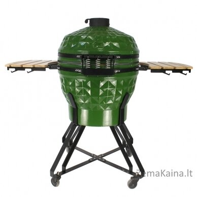 Kamado grilis su priedais Zyle 62 cm, X Large Diamond ZY24KSGRDISET, žalias 2