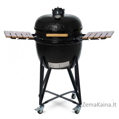 Kamado grilis su priedais Zyle 62 cm, X Large ZY24BLSET, juodas