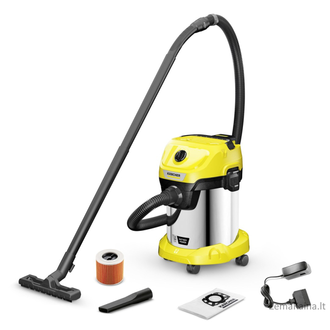 Kärcher WD 3-18 17 L Būgninis siurblys Sausas ir drėgnas 225 W Dulkių maišas 1