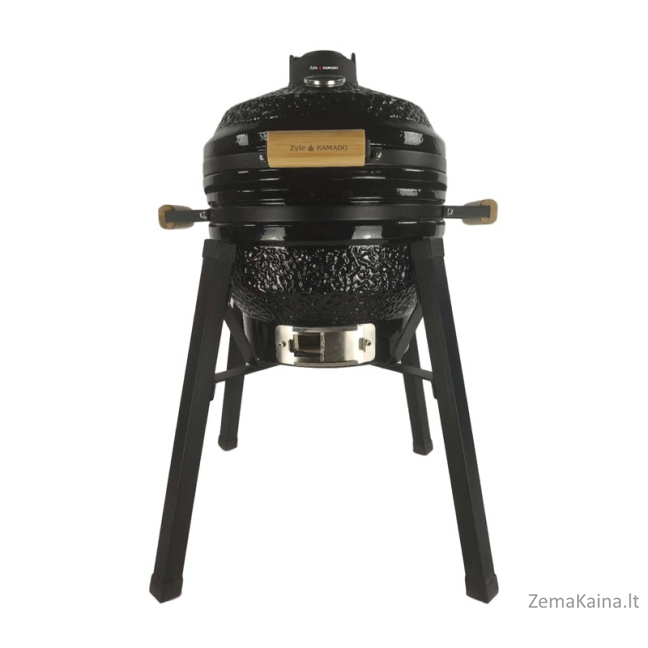 Kamado grilis su priedais Zyle 39,8 cm, Starter, ZY16KSBLSET, juodas