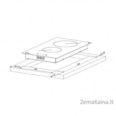 Keraminė viryklė AKPO PKA 30 830/2 balta 1