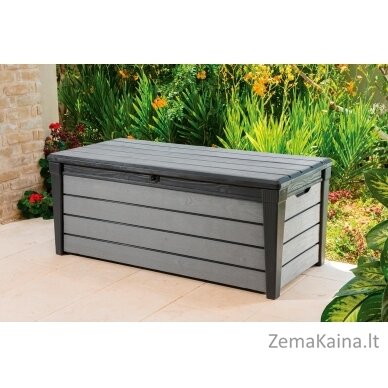 Keter Daiktadėžė BRUSHmedžio imitacija STORAGE BOX 455 L antracitinė-pilka