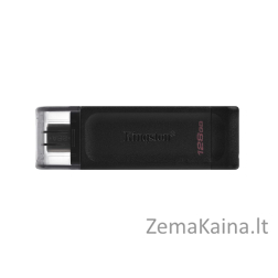Kingston Technology DataTraveler 70 USB atmintukas 128 GB C tipo USB 3.2 Gen 1 (3.1 Gen 1) Juoda