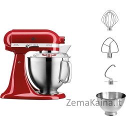 KitchenAid Artisan 5KSM185PS virtuvinis kombainas 300 W 4,8 L Raudona