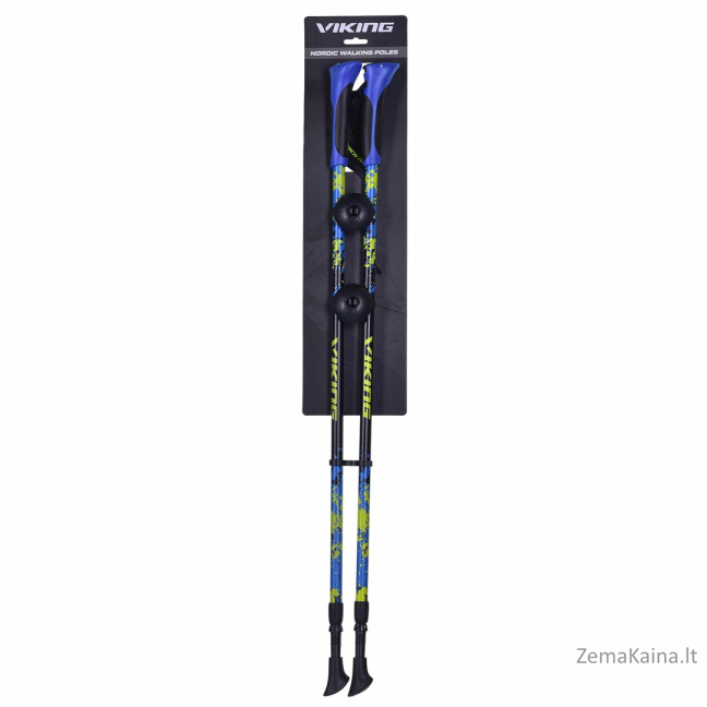 Kije Viking Ruten Pro Nordic Walking niebiesko/limonkowe 6