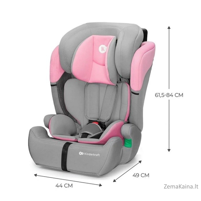 Kinderkraft COMFORT UP automobilinė kėdutė kūdikiams 1-2-3 (9 - 36 kg; 9 mėnesių - 12 metų) Rožinė 4