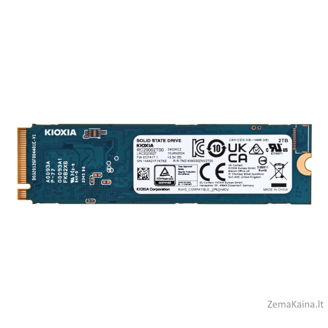 Kioxia EXCERIA G2 M.2 2 TB PCI Express 3.1a BiCS FLASH TLC NVMe 2