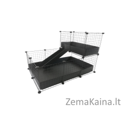 Klatka modułowa C&C 3x2 + Loft 2x1+ Rampa czarna