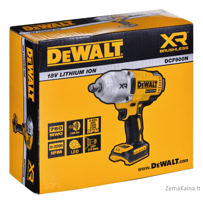 Klucz udarowy bez aku.i ład.18V DCF900N DEWALT 1