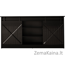 Komoda 160x80x35 GRANERO juoda/juodas blizgesys