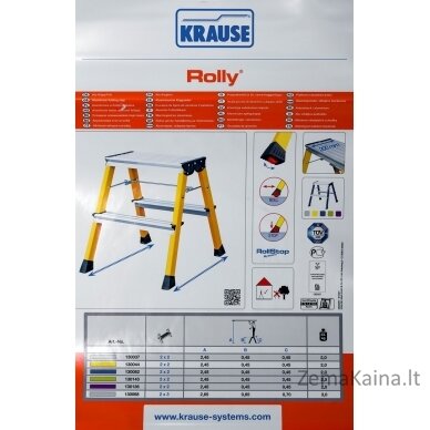 Kopėčios Krause Rolly Folding Step silver 4