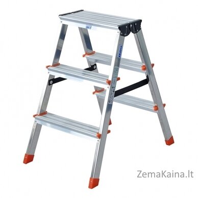 Kopėčios Krause Dopplo double-sided step ladder silver