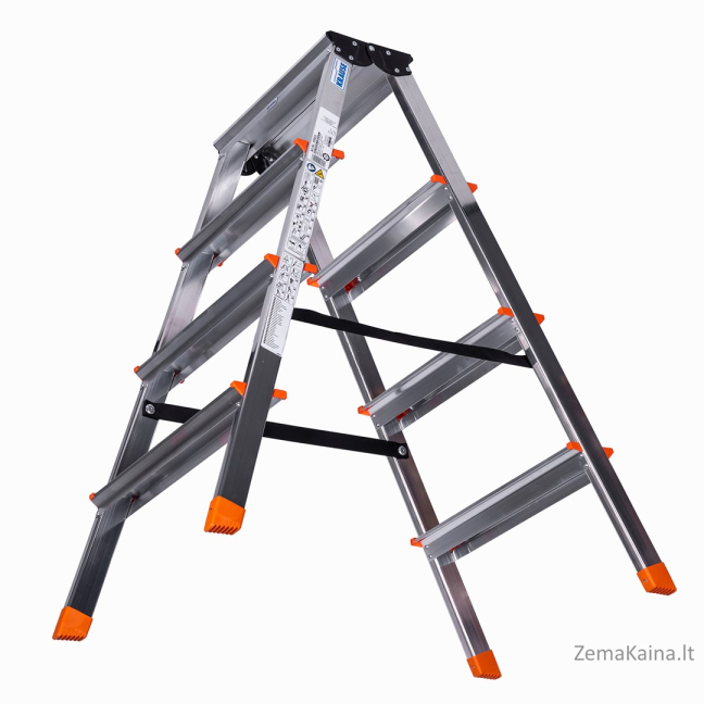 Krause Dopplo double-sided step ladder silver 5