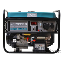 KÖNNER & SÖHNEN HIBRIDINIS GENERATORIUS (Benzinas/SND) 5.0kW 230V KS 7000E G, ELEKTRINIS PALEIDIMAS