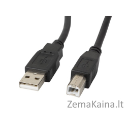 Lanberg CA-USBA-11CC-0030-BK USB kabelis 3 m USB 2.0 USB B Juoda