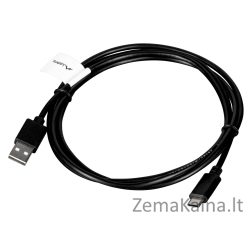 Lanberg CA-USBO-20CU-0018-BK kabel USB 1,8 m USB 2.0 USB A USB C Juoda