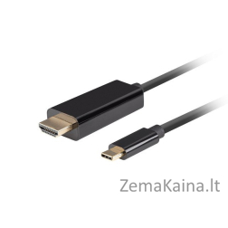 LANBERG KABELIS USB-C(M)->HDMI(M) 1M 4K 60HZ JUODAS