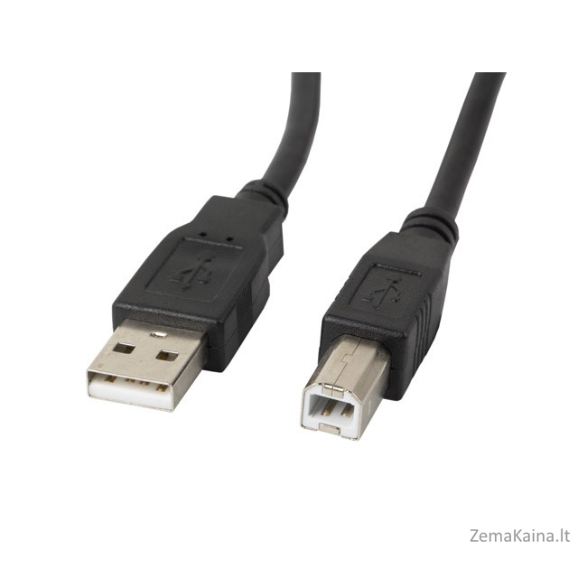 Lanberg CA-USBA-11CC-0030-BK USB kabelis 3 m USB 2.0 USB B Juoda