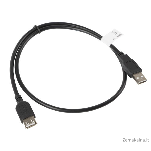 Lanberg CA-USBE-10CC-0007-BK USB kabelis 0,7 m USB 2.0 USB A Juoda 1