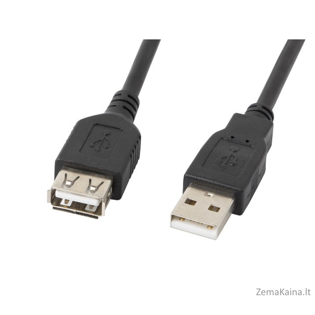 Lanberg CA-USBE-10CC-0007-BK USB kabelis 0,7 m USB 2.0 USB A Juoda