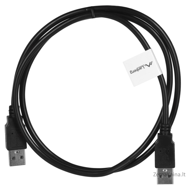 Lanberg CA-USBA-20CU-0010-BK USB kabelis 1m 2.0 USB A Juoda 2