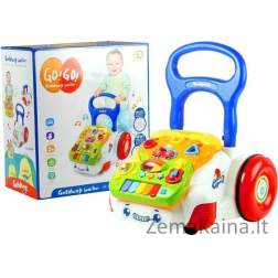 LeanToys Baby Walker Push Player, žaidžiantis nuimamu skydeliu