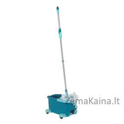 LEIFHEIT Clean Twist Mop Ergo mobile grindų valymo rinkinys / kibiras Viengubas bakelis Mėlyna