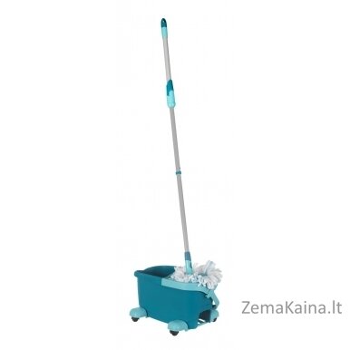 LEIFHEIT Clean Twist Mop Ergo mobile grindų valymo rinkinys / kibiras Viengubas bakelis Mėlyna