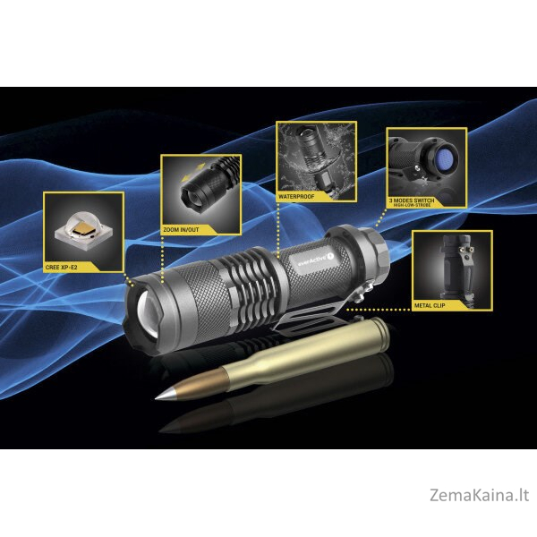 LED rankinis žibintuvėlis everActive FL-180 "Bullet" su CREE XP-E2 LED 2